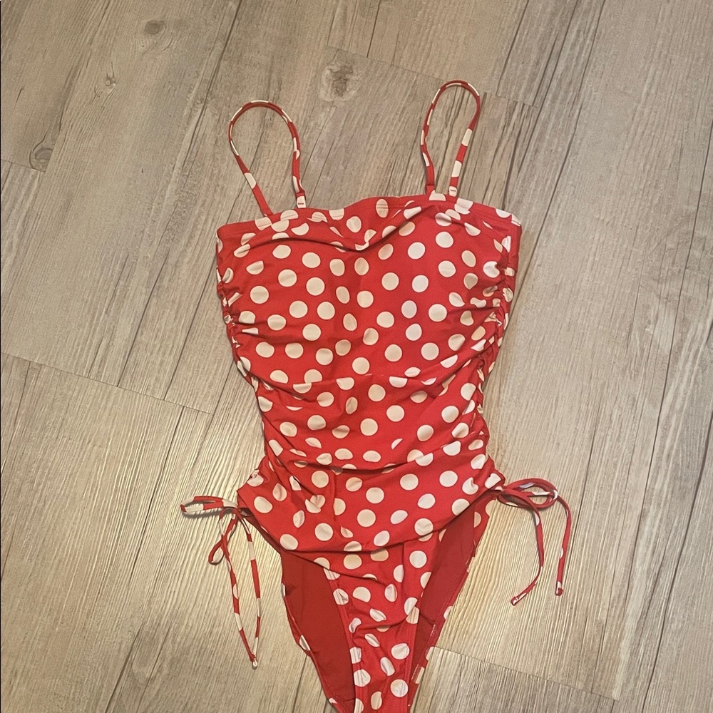 J. Crew Polka Dot Red Swimsuit